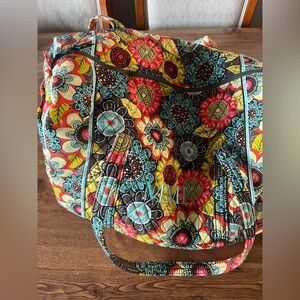 Vera Bradley Flower Shower overnight duffel bag WITH EMBROIDERED INITIALS MML